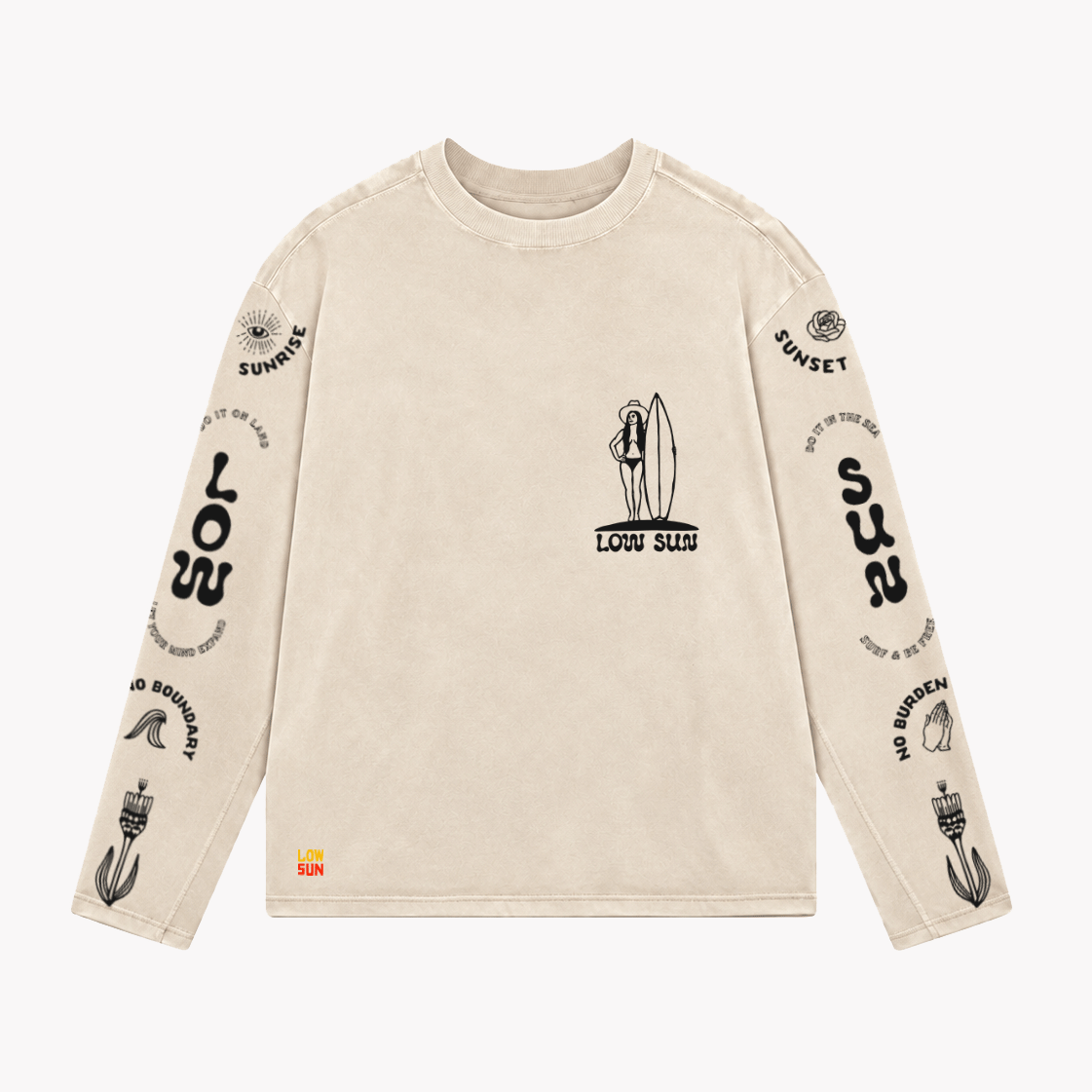 Lady Liberty Long Sleeve T-shirt - Bone