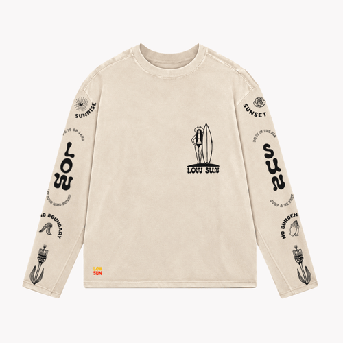 Lady Liberty Long Sleeve T-shirt - Bone