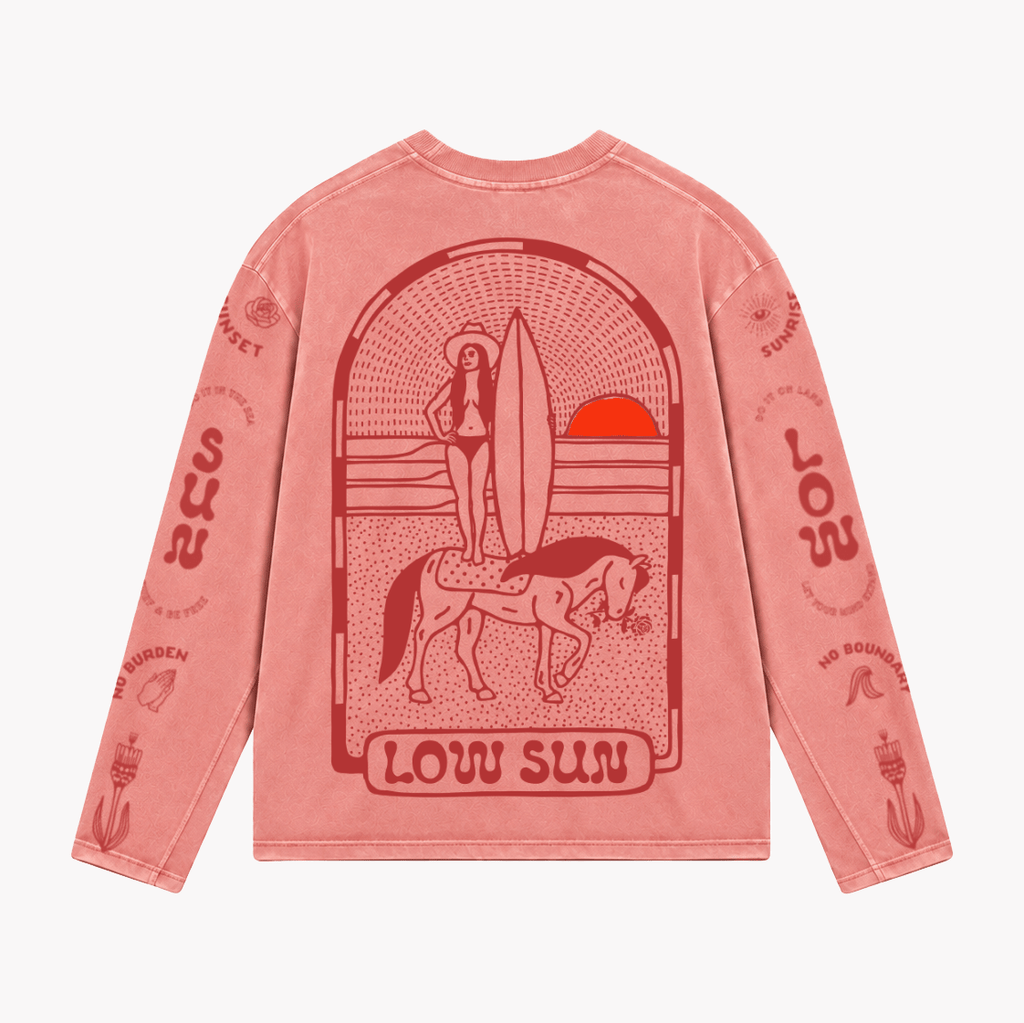 Lady Liberty Long Sleeve T-shirt - Dusty Rose