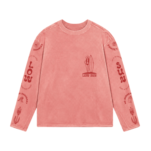 Lady Liberty Long Sleeve T-shirt - Dusty Rose