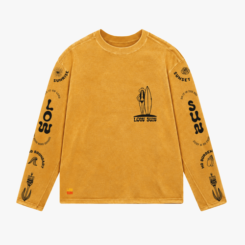 Lady Liberty Long Sleeve T-shirt - Gold