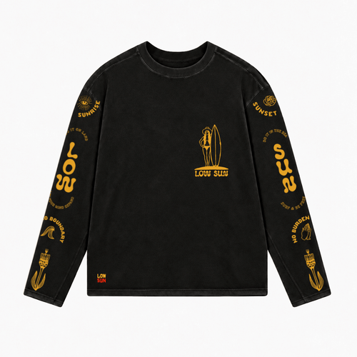 Lady Liberty Long Sleeve T-shirt - Black