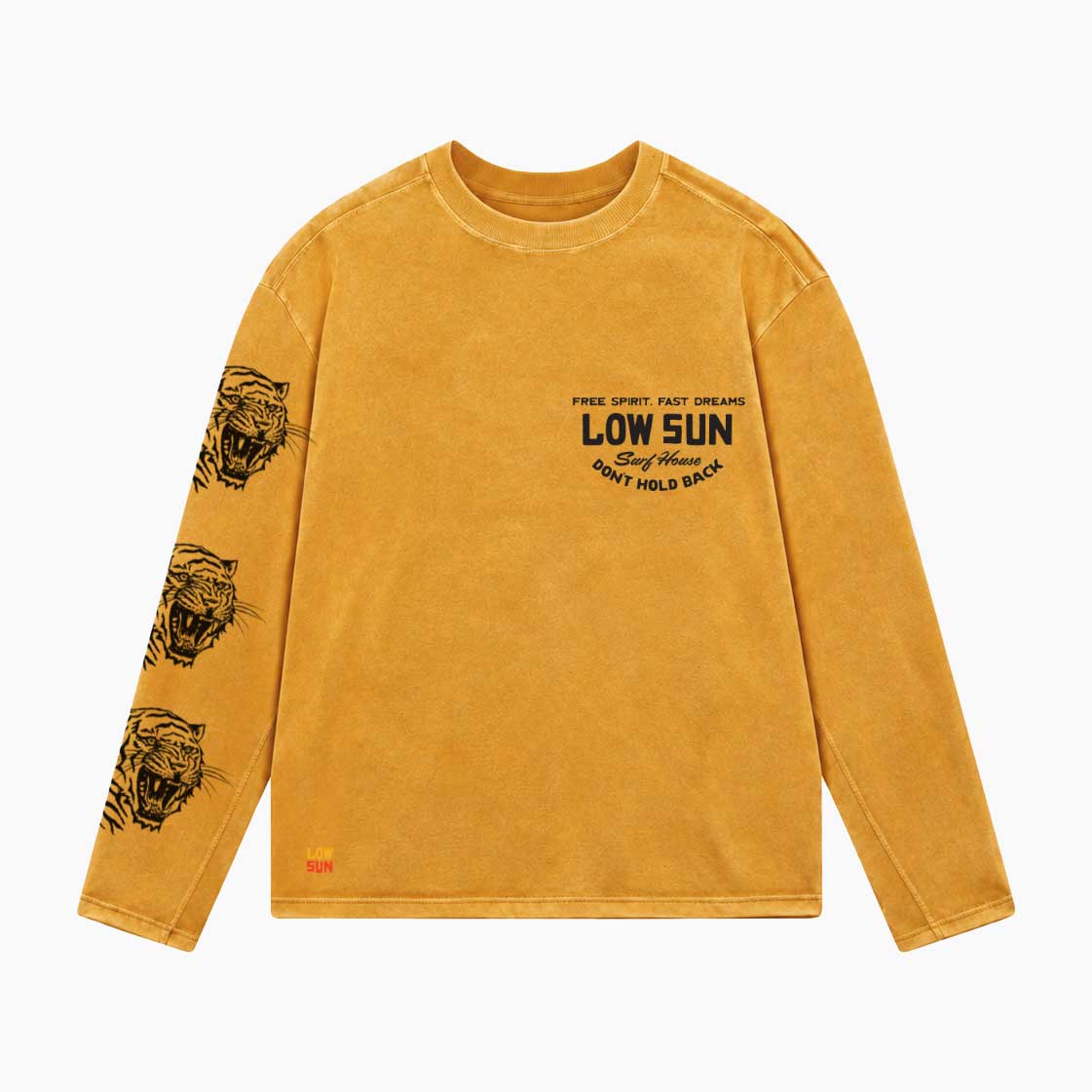 Tiger Horizon Long Sleeve T-shirt - Gold