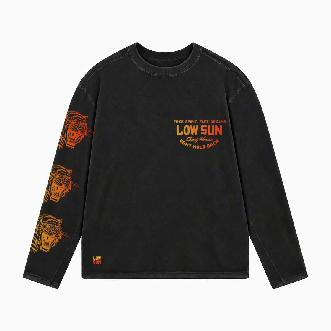 Tiger Horizon Long Sleeve T-shirt - Slate Gradient