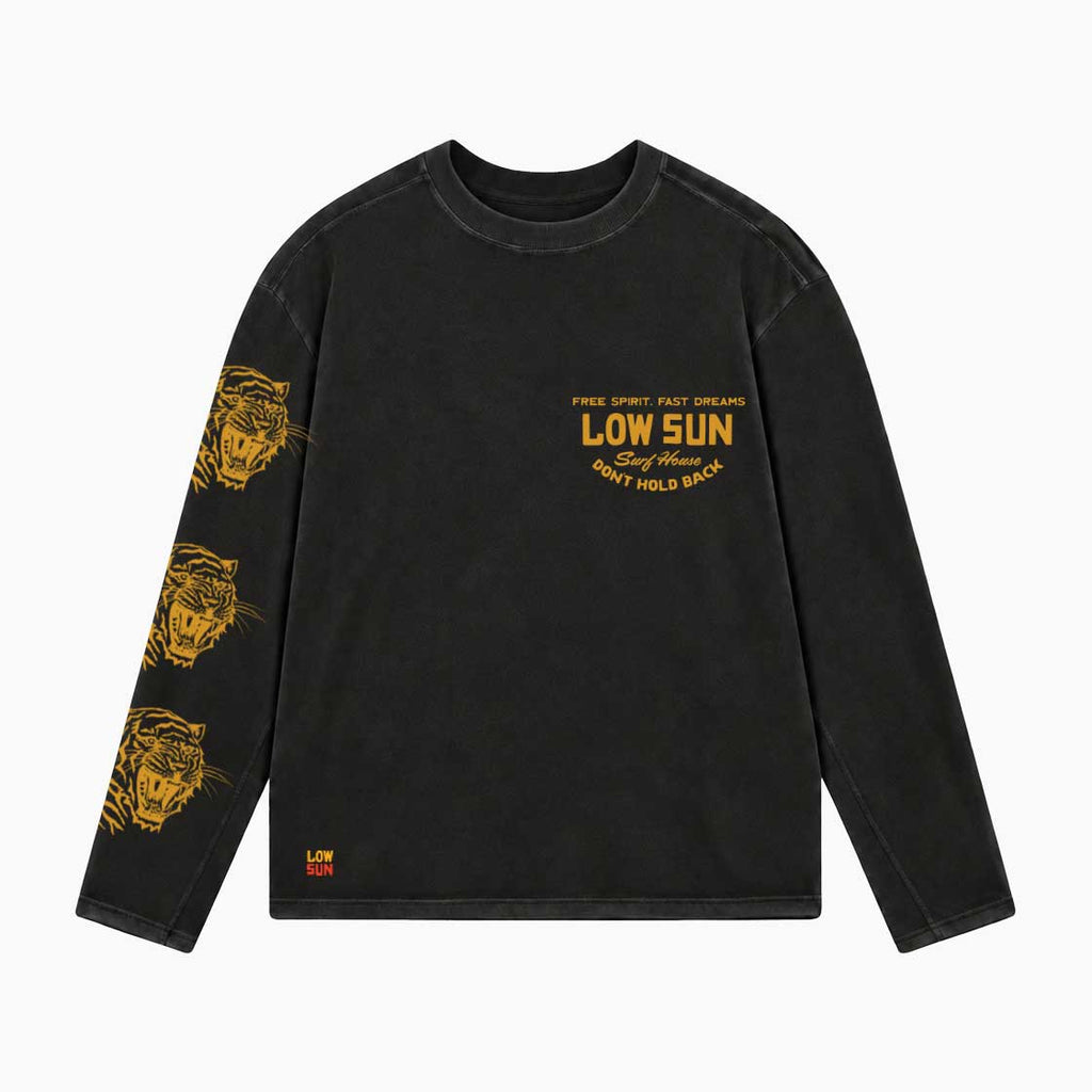 Tiger Horizon Long Sleeve T-shirt - Slate