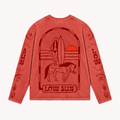 Lady Liberty Long Sleeve T-shirt - Washed Red
